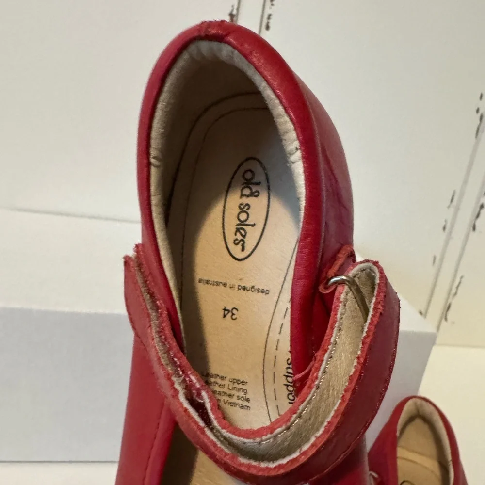 Old Soles Red Mary Jane Kids Shoes